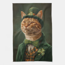 Orange Tabby Cat St. Patrick's Day