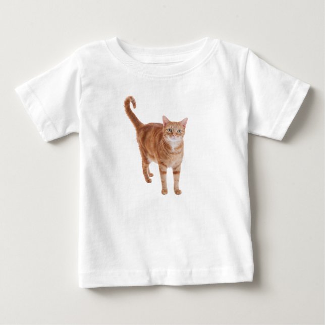 Orange Tabby Cat Standing Baby T-shirt (Vorderseite)
