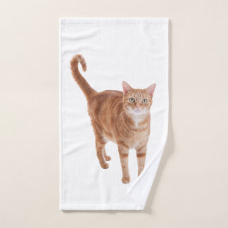 Orange Tabby Cat Standing Handtuch