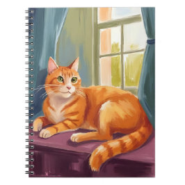 Orange Tabby Cat Watercolor Pet Notizblock