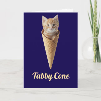 Orange Tabby Cone Karte