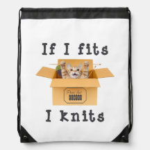 Orange Tabby Drawstring Bag