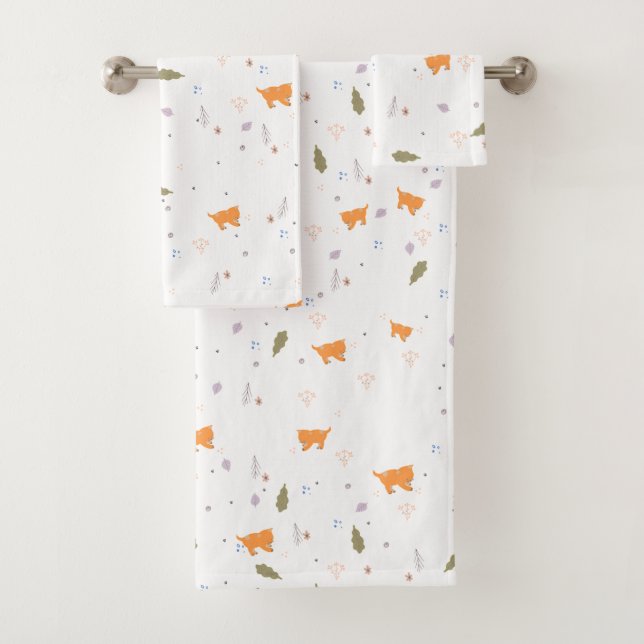 Orange Tabby et Motif Feuille (En situation)