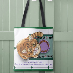Orange Tabby Food Bowl Küche Tasche