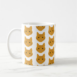 Orange Tabby Katzen auf Tasse