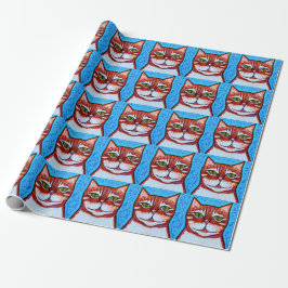 Orange Tabby-Katzen-Geschenk-Packpapier Geschenkpapier