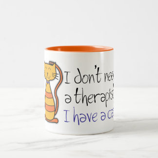 Orange Tabby-Katzen-Therapeut Zweifarbige Tasse