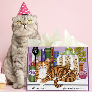 Orange Tabby Kitchen Counter Top Cat Große Geschenktüte