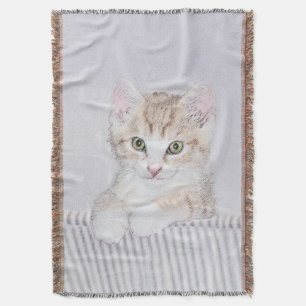 Orange Tabby Kitten Painting - Originelle Katze Ku Decke