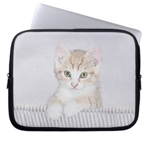 Orange Tabby Kitten Painting - Originelle Katze Ku Laptopschutzhülle