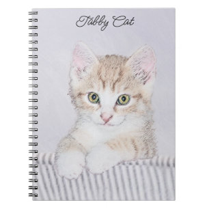 Orange Tabby Kitten Painting - Originelle Katze Ku Notizblock