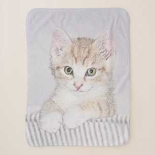 Orange Tabby Kitten Painting - Originelle Katze Ku Sherpadecke