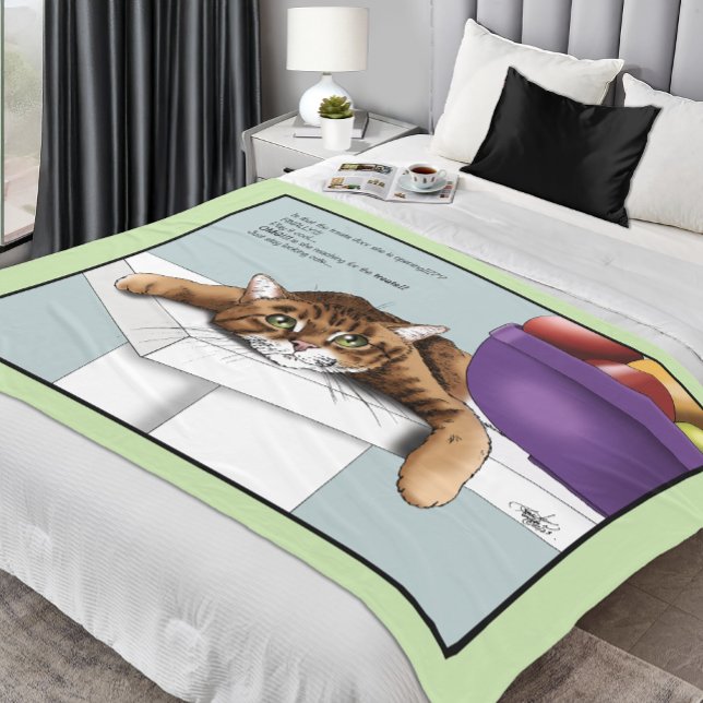 Orange Tabby Niedliche Leckereien Fleecedecke (Von Creator hochgeladen)