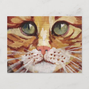 Orange Tabby Painting Detail Postkarte