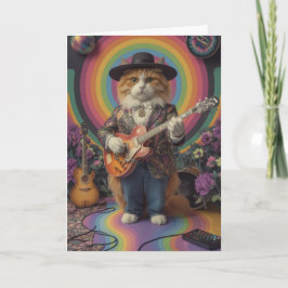 Orange Tabby Rocker Karte