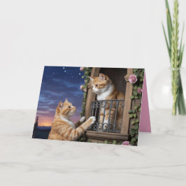 Orange Tabby Valentine Card Feiertagskarte