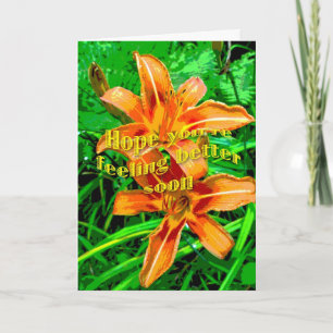 Orange Taglilie fühlt sich bald besser an Karte