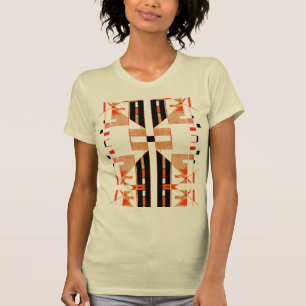 Orange Tan Black Symmetric Art Look im Südwesten T-Shirt