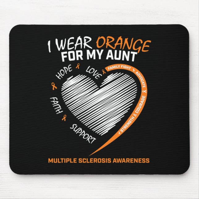 Orange Tante Multiple Sklerose Apparel Frau Awa Mousepad (Vorne)