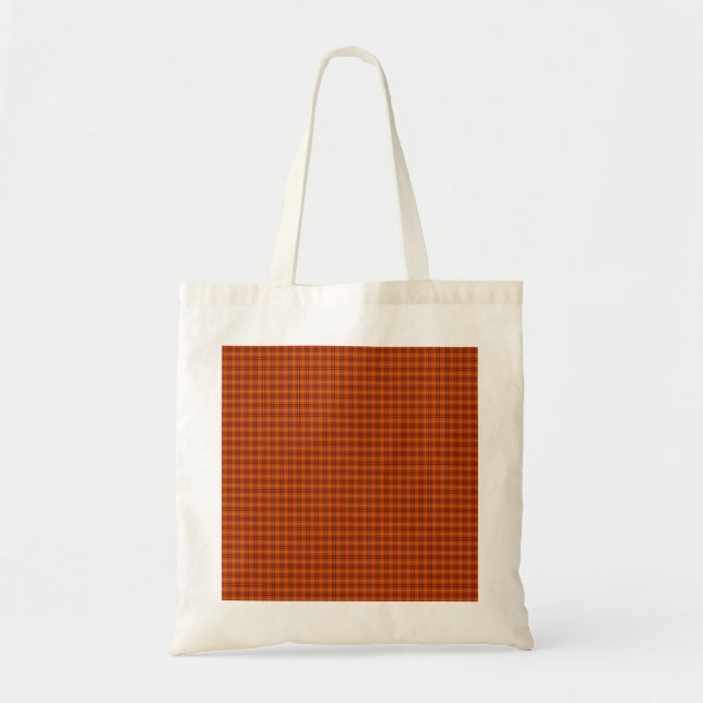 Orange Tartan Budget Tasche (Vorne)
