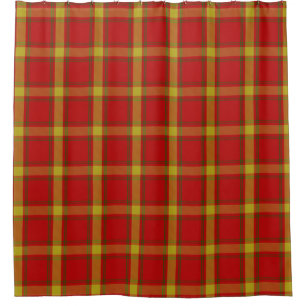 Orange-Tartan-Karo-Schottischer Kilt Duschvorhang