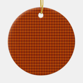 Orange Tartan Ornament