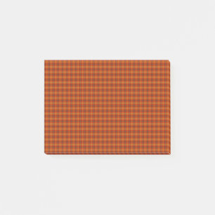 Orange Tartan Post-it® Notes Post-it Klebezettel