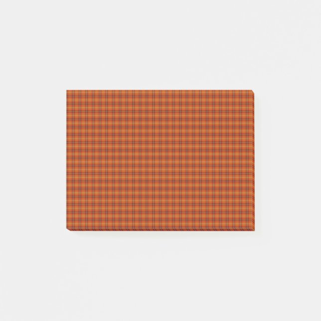 Orange Tartan Post-it® Notes Post-it Klebezettel (Vorderseite)