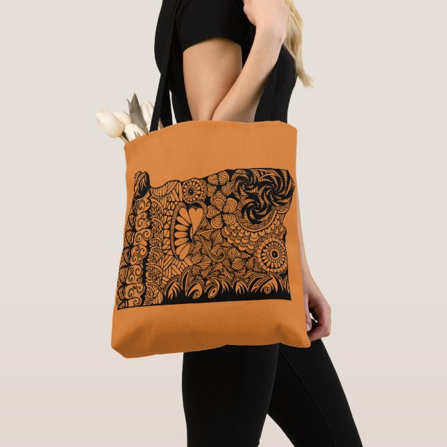 Orange Taschen-Tasche Oregons Tasche (Von Nahem)