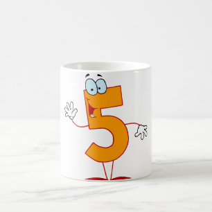 Orange Tasse der Nr.-5