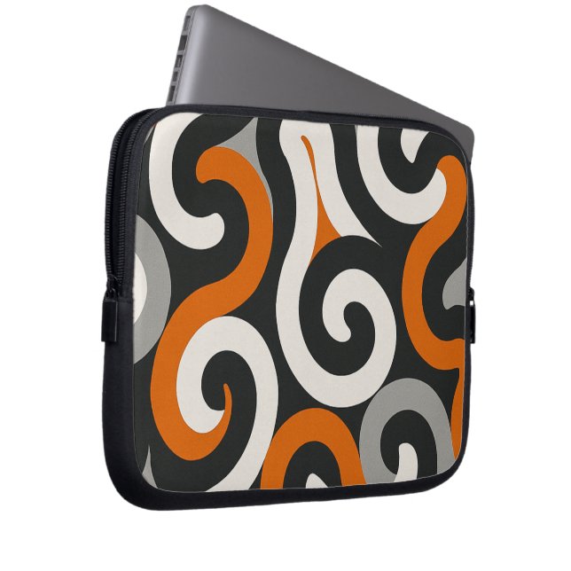 Orange Team (personalisieren) Laptopschutzhülle (Vorne Rechts)