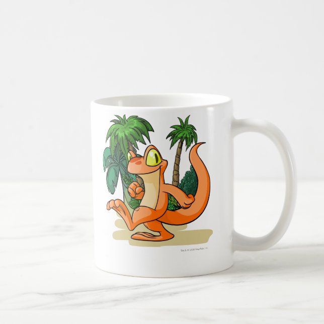 Orange Techo auf einer Geheimnis-Inselsuche Kaffeetasse (Rechts)
