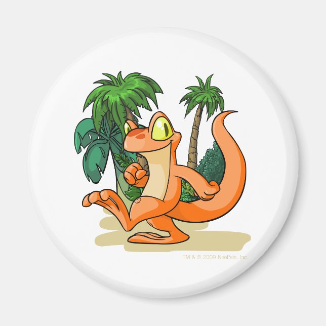 Orange Techo auf einer Suche nach Mystery Island Magnet (Vorne)