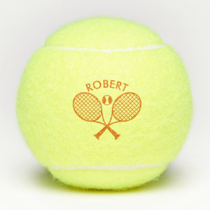 Orange Tennis Thema Custom Monogram Tennisbälle