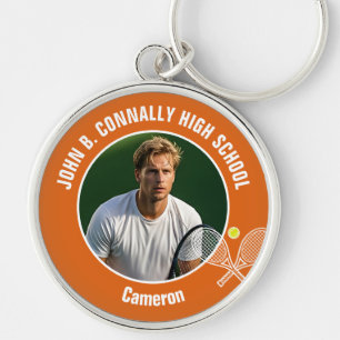 Orange Tennisspieler-Foto-Erinnerungsgeschenk Schlüsselanhänger
