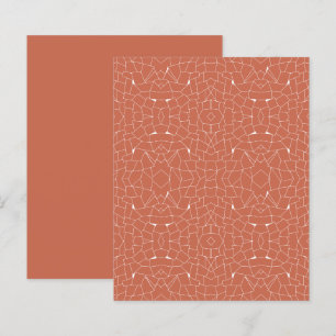 Orange Terra Cotta Mosaic Scrapbook Paper Sheet