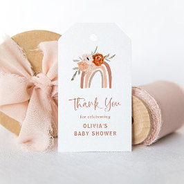 Orange Terracotta Boho | Rainbow Baby Dusche Geschenkanhänger