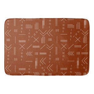 Orange Terracotta Gorgeous Geometrie Muster Badematte