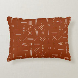 Orange Terracotta Gorgeous Geometrie Muster Dekokissen