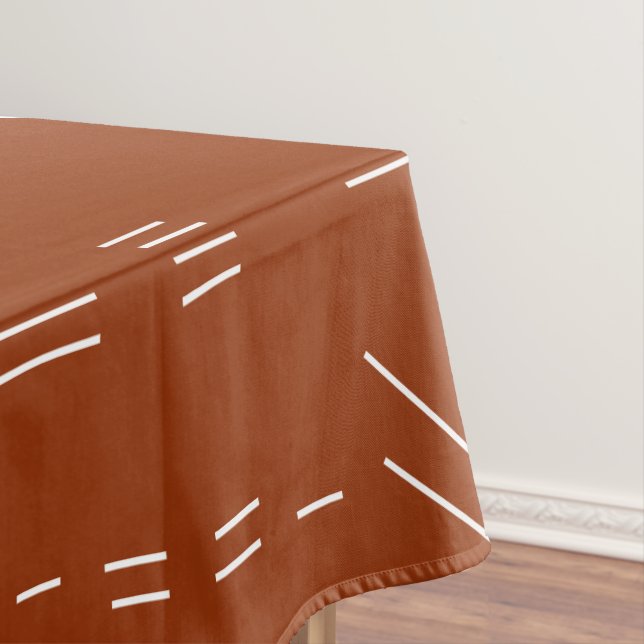 Orange Terracotta Gorgeous Geometrie Muster Tischdecke (Beispiel)