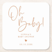 Orange Terracotta Oh Baby Modern Boho Babydusche