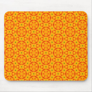 Orange Terrazzo Muster Mousepad