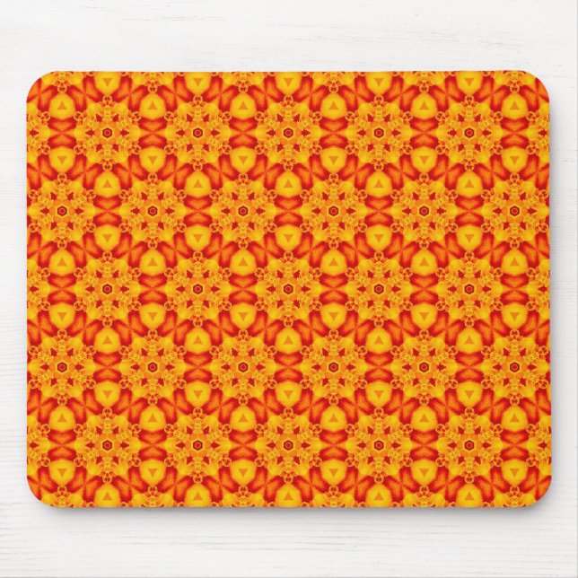 Orange Terrazzo Muster Mousepad (Vorne)