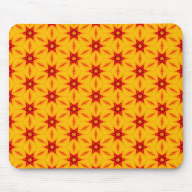 Orange Terrazzo Muster Mousepad (Vorne)