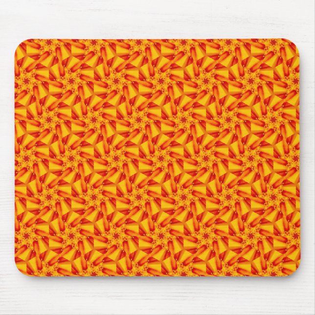 Orange Terrazzo Muster Mousepad (Vorne)