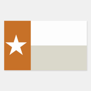 Orange Texas Flag Rechteckiger Aufkleber