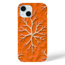 Orange Texture iPhone Case with Organic Pattern