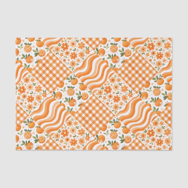 Orange Texturen Seidenpapier (Vorderseite)