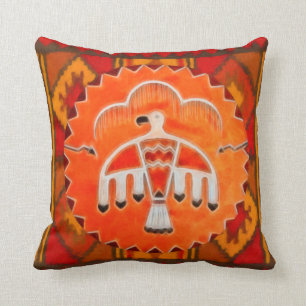 Orange Thunderbird-Wurfs-Kissen Kissen