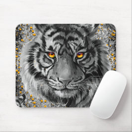 Orange Tiger Eyes - farbenfrohe Tiger Mouse Pad Mousepad
